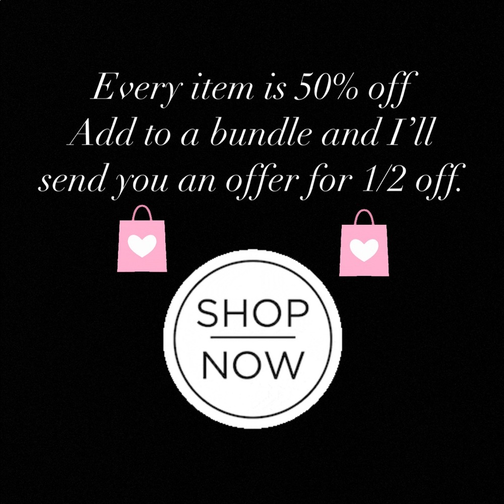 ALL items are 50% off, add to a bundle and I’ll send you a 1/2 off offer.